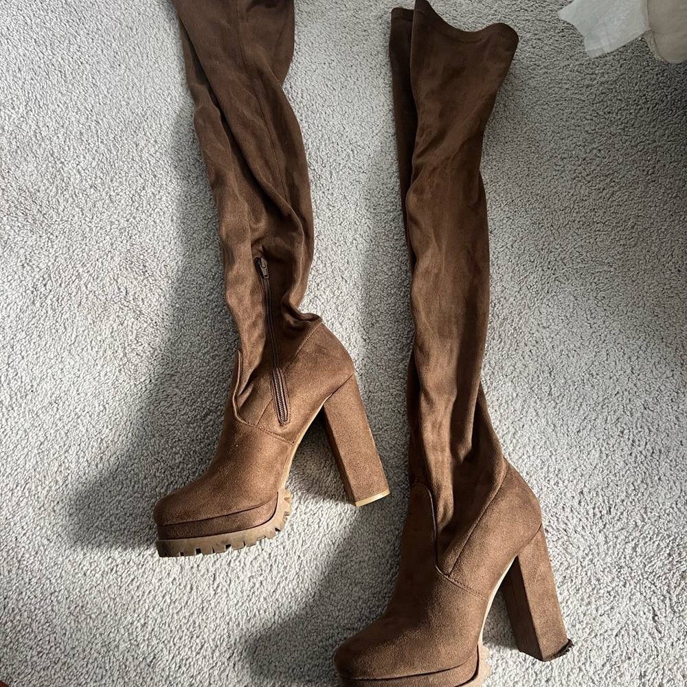 Brown Over-the-Knee Boots